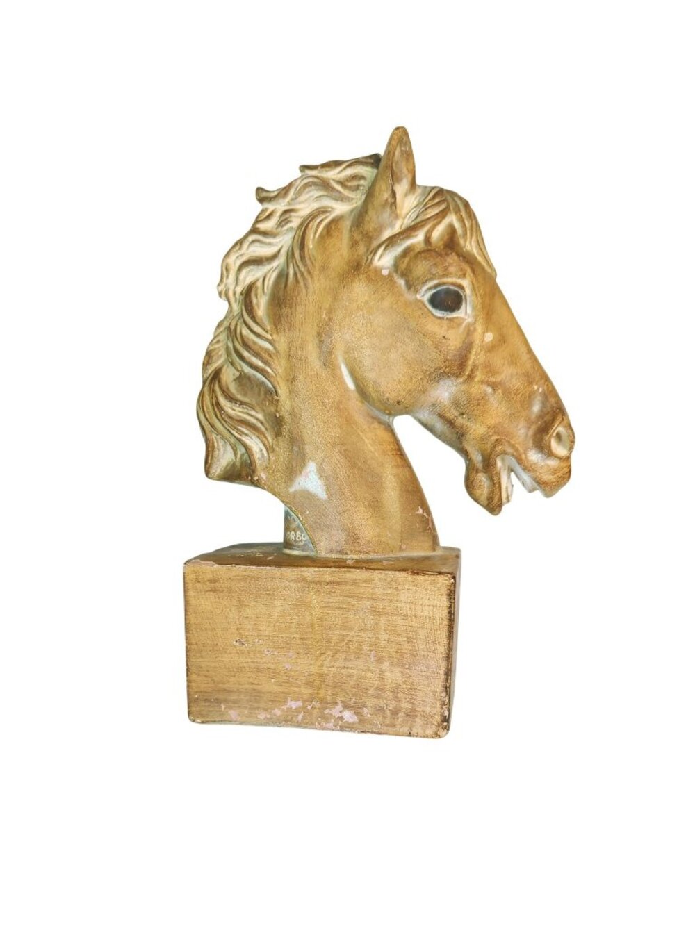 Vintage Horse Head Sculpture Signed Designer Repros 1980 Resin